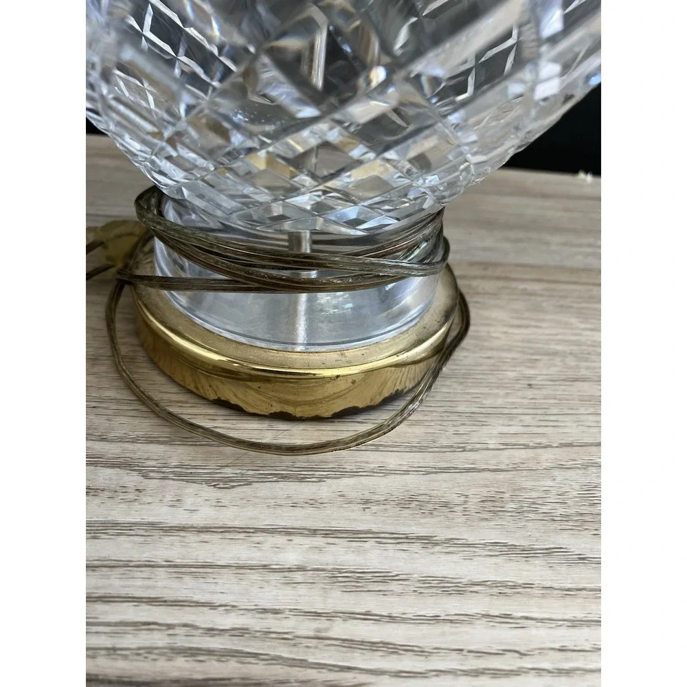 Beautiful Pair Of Waterford Crystal And Brass Table Lamps